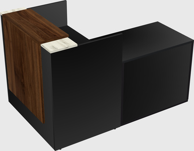 L-shaped modular reception