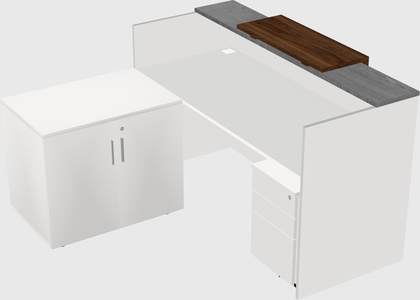 L-shaped modular reception