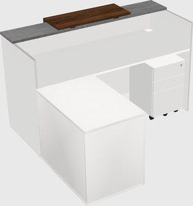 L-shaped modular reception