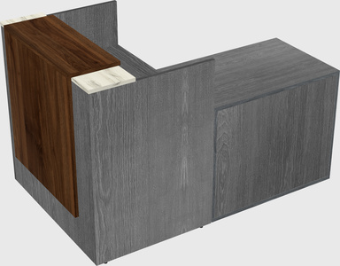 L-shaped modular reception