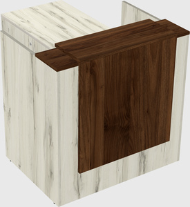 L-shaped modular reception