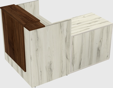 L-shaped modular reception