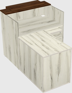 L-shaped modular reception