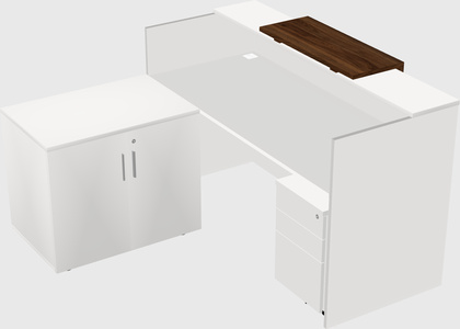 L-shaped modular reception