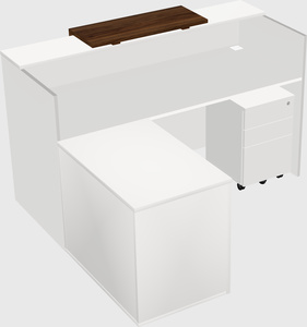 L-shaped modular reception
