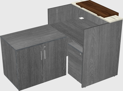 L-shaped modular reception