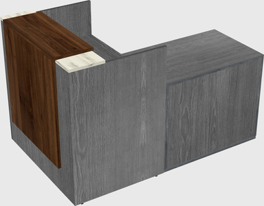 L-shaped modular reception