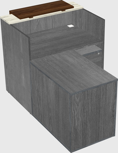 L-shaped modular reception