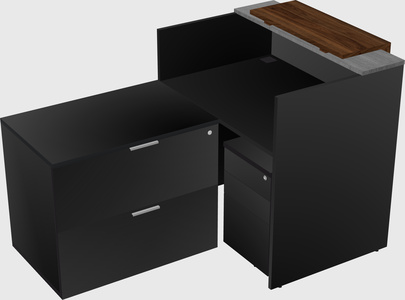 L-shaped modular reception