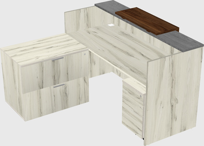 L-shaped modular reception