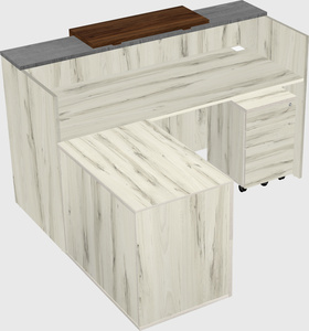 L-shaped modular reception