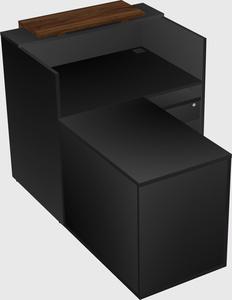L-shaped modular reception