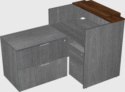 L-shaped modular reception