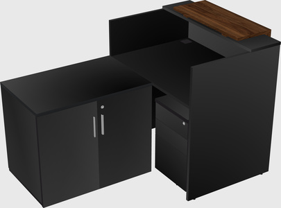 L-shaped modular reception