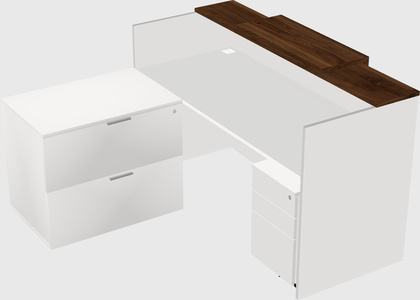 L-shaped modular reception
