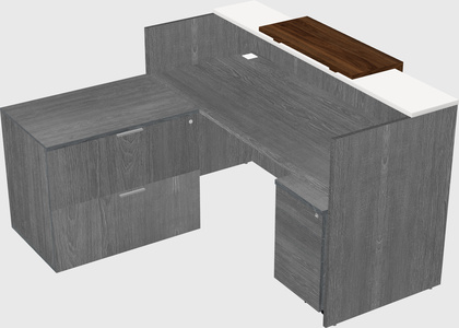 L-shaped modular reception