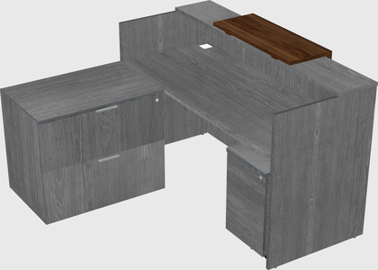 L-shaped modular reception