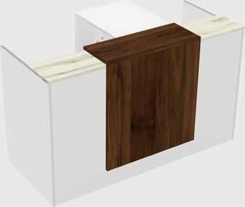 L-shaped modular reception