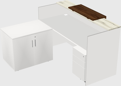 L-shaped modular reception