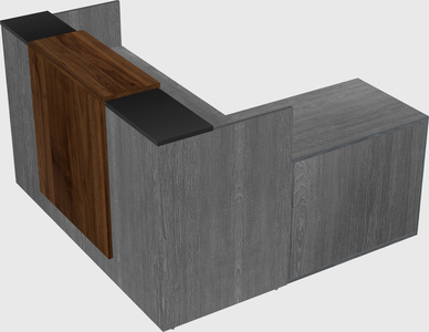 L-shaped modular reception