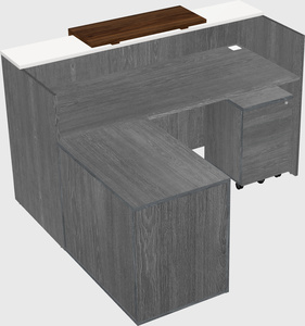 L-shaped modular reception