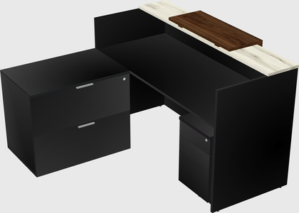 L-shaped modular reception
