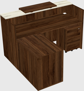 L-shaped modular reception