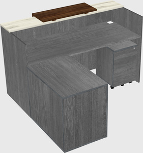 L-shaped modular reception