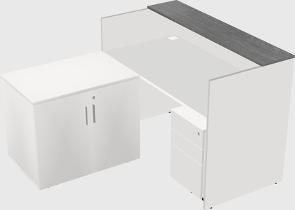 L-shaped modular reception