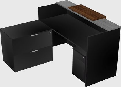 L-shaped modular reception