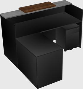 L-shaped modular reception