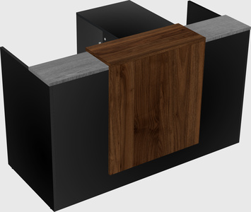 L-shaped modular reception