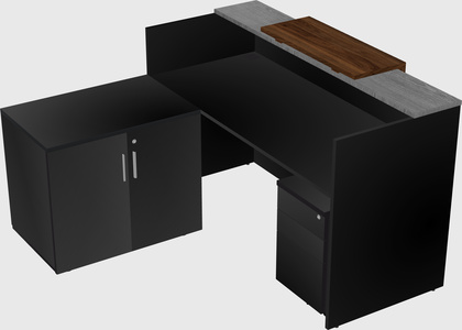 L-shaped modular reception