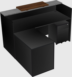 L-shaped modular reception