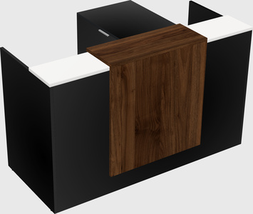 L-shaped modular reception