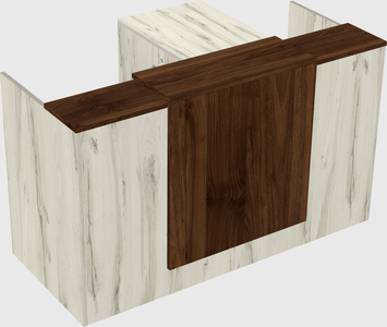 L-shaped modular reception
