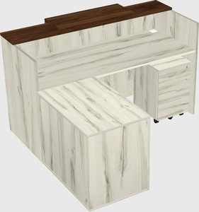 L-shaped modular reception
