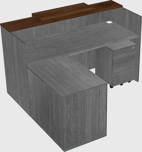 L-shaped modular reception