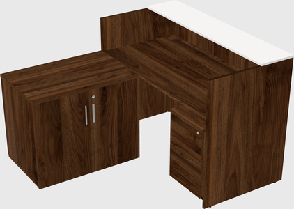 L-shaped modular reception