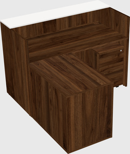 L-shaped modular reception