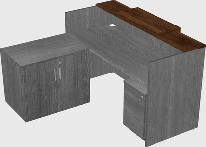L-shaped modular reception