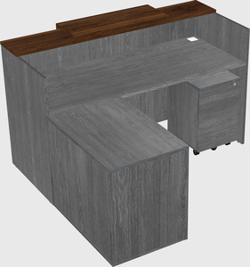 L-shaped modular reception