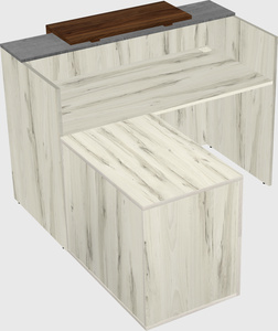L-shaped modular reception