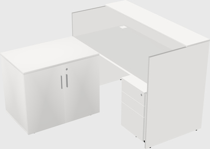 L-shaped modular reception