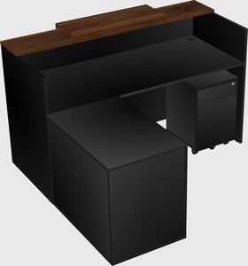 L-shaped modular reception