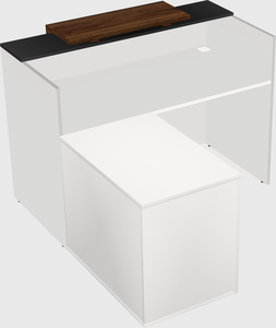 L-shaped modular reception