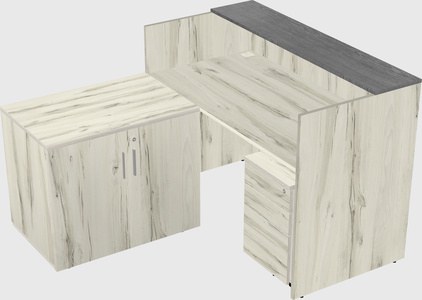L-shaped modular reception