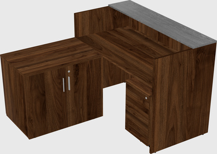 L-shaped modular reception