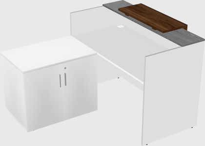 L-shaped modular reception