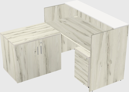 L-shaped modular reception